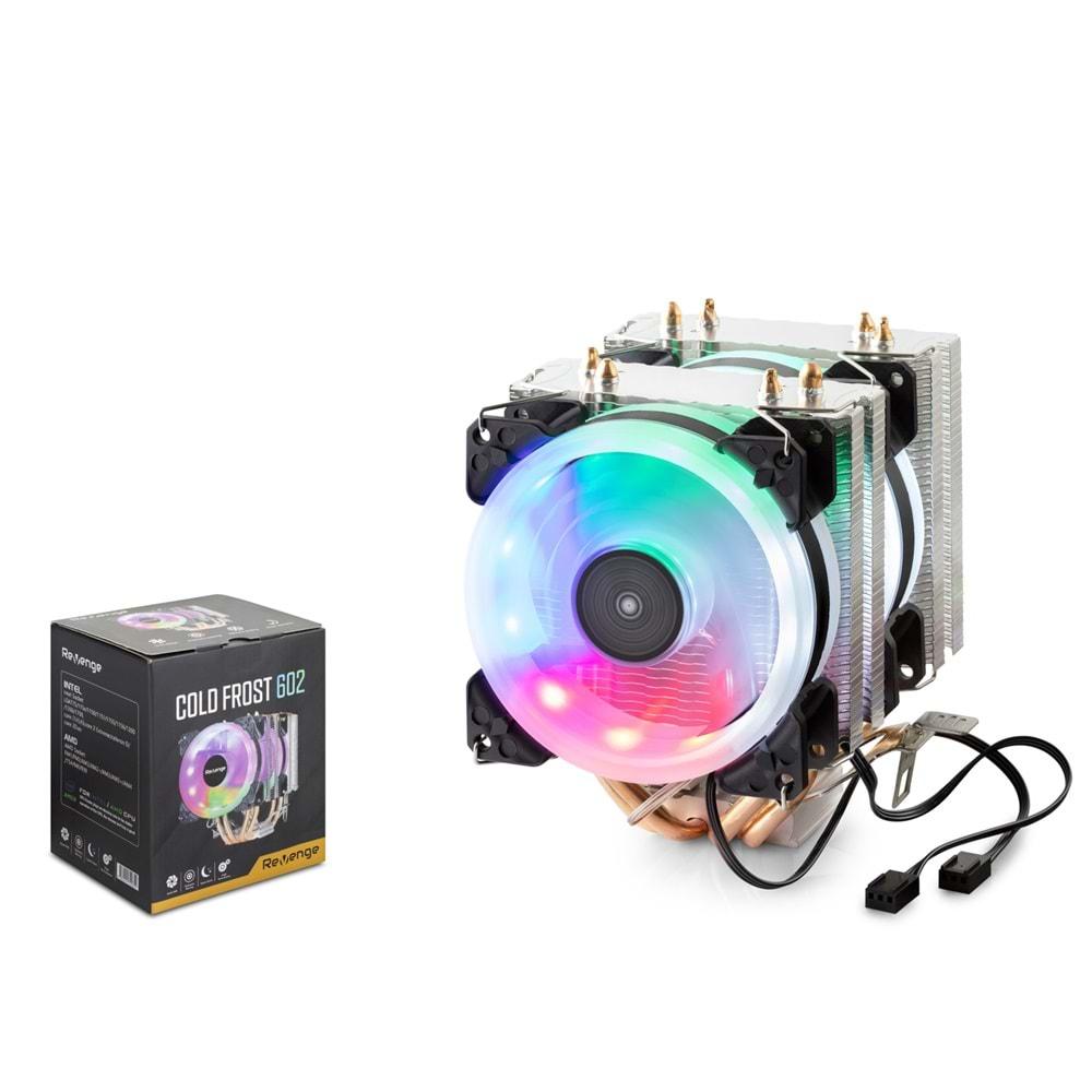 REVENGE CF602 LCYC KULE FAN 2Lİ RGB COLD FROST 602