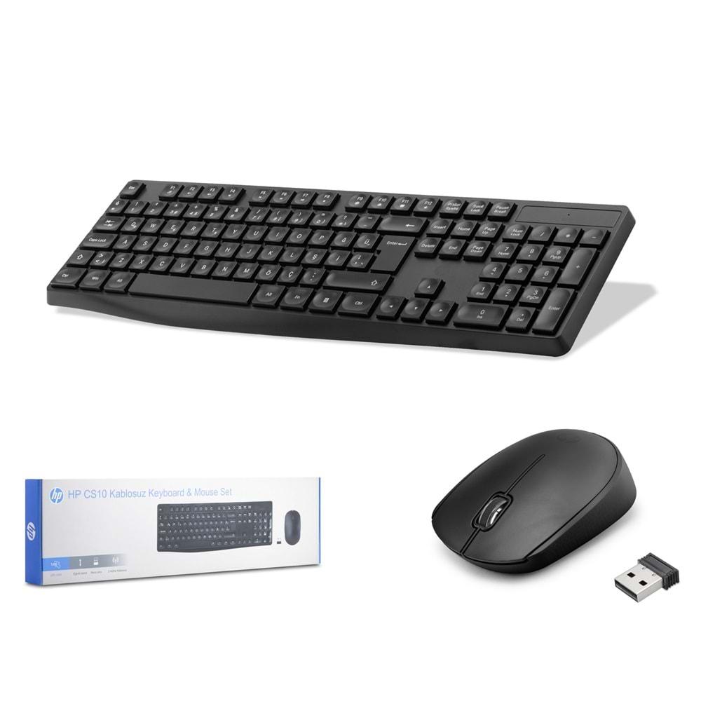 HP CS10 7YA13PA KABLOSUZ KLAVYE MOUSE SET TÜRKÇE Q SİYAH