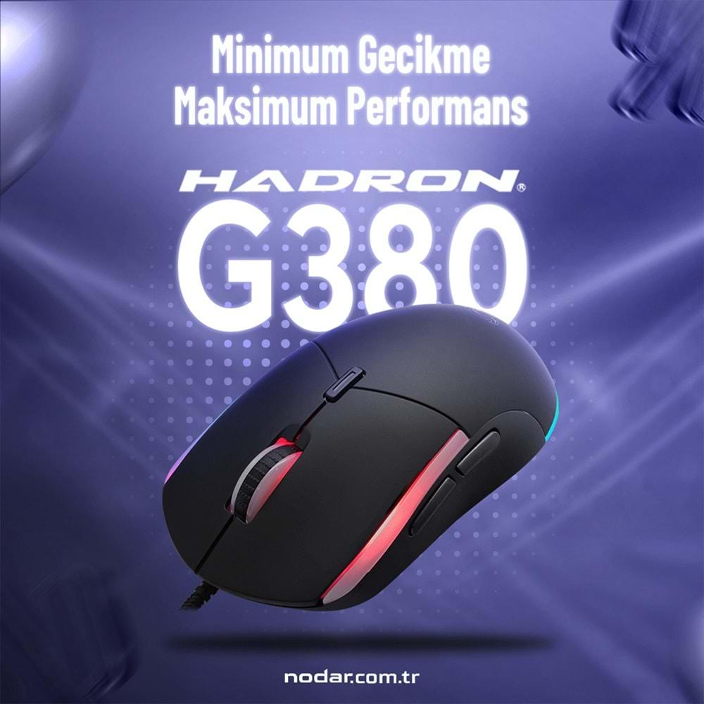 Hadron G380 Gaming Mouse Kablolu 3600 Dpi Rgb Oyuncu Mouse Siyah