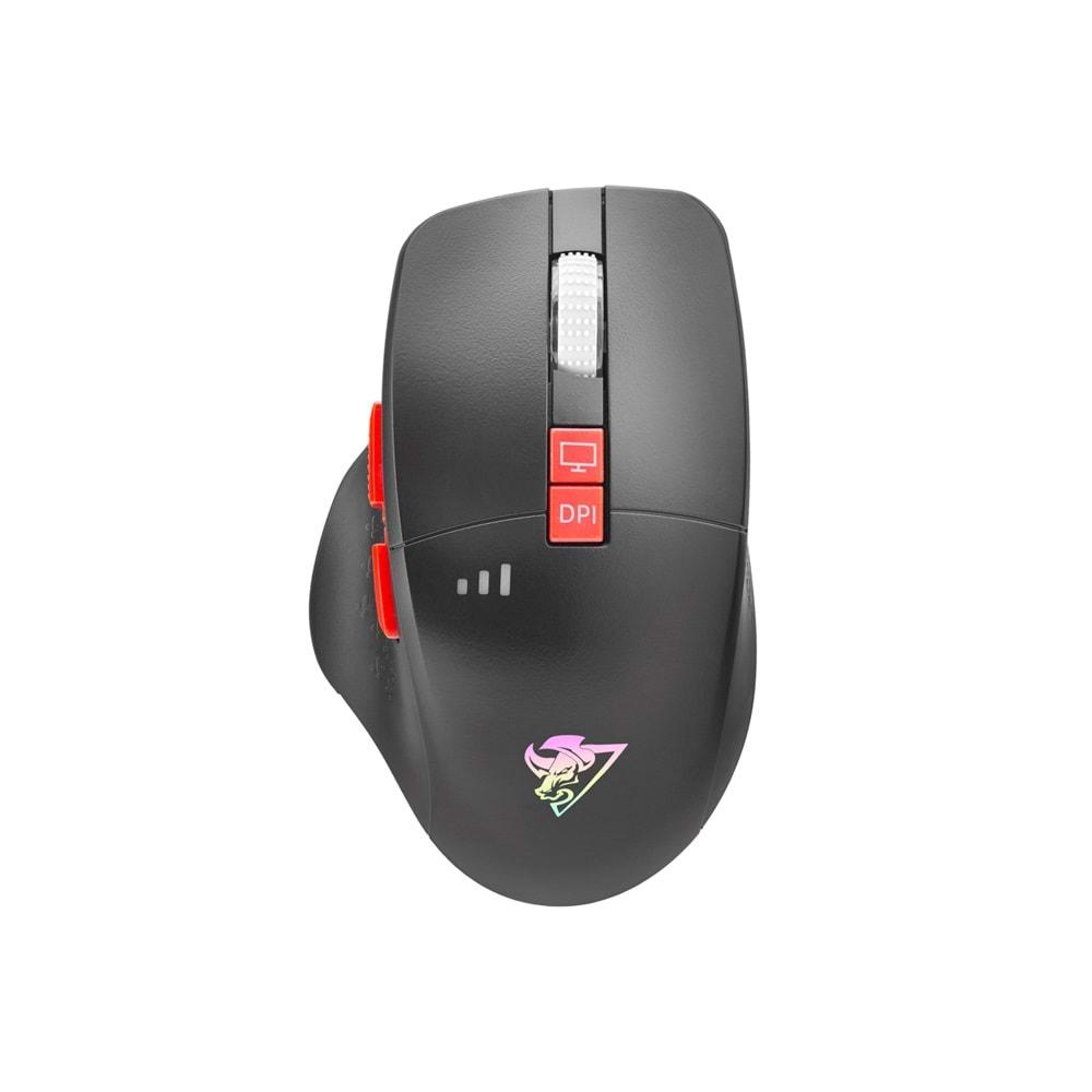 Hadron G390 Kablosuz Oyuncu Mouse Type-C Port Şarjlı + Led gösterim Rgb 1600Dpi Sessiz Siyah