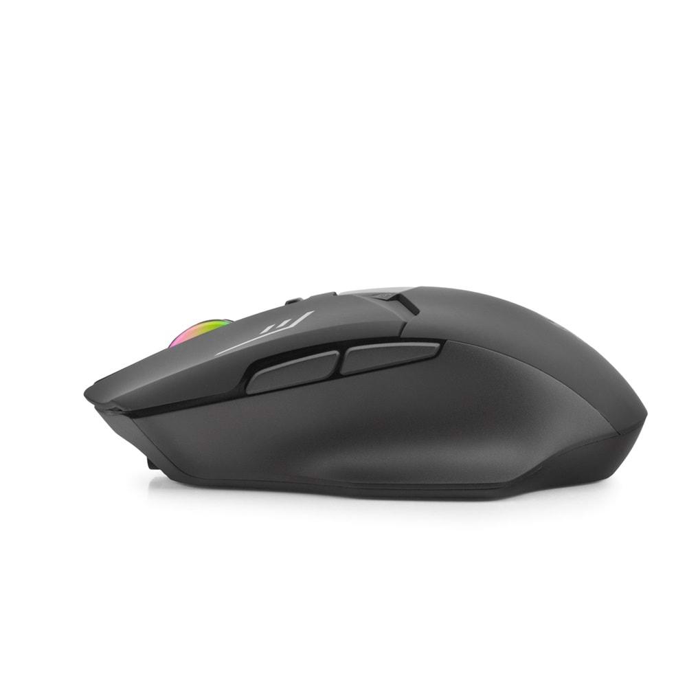 Hadron G400 Bluetooth Oyuncu Mouse Type-C Port Şarjlı + Led Ekran Rgb 1600Dpi Sessiz Siyah