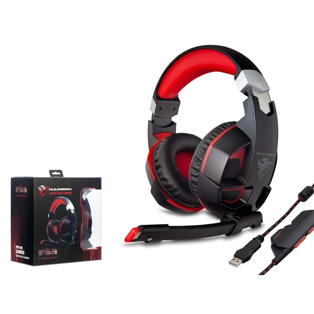 Hadron G59 Gaming Kulaklık Usb 7.1 Ps4 Led Siyah-Kırmızı