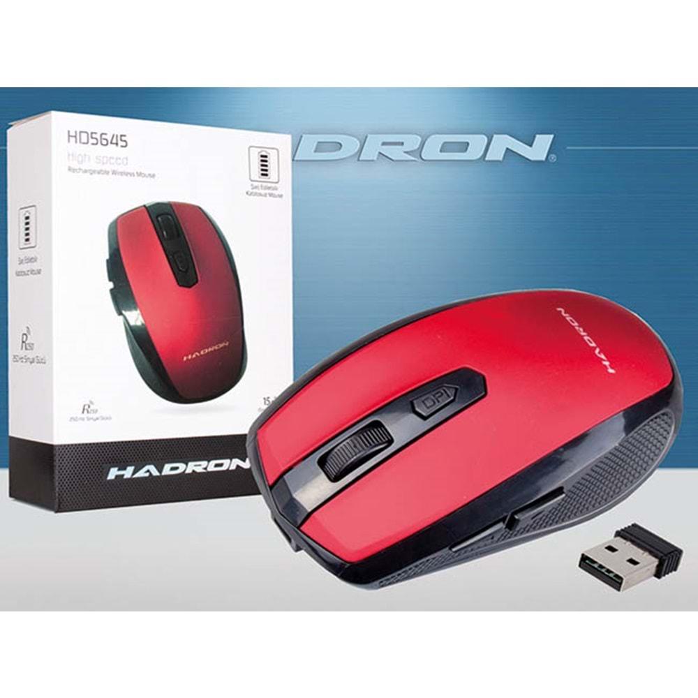 Hadron Hd5645 Şarjlı Kablosuz Mouse Kırmızı