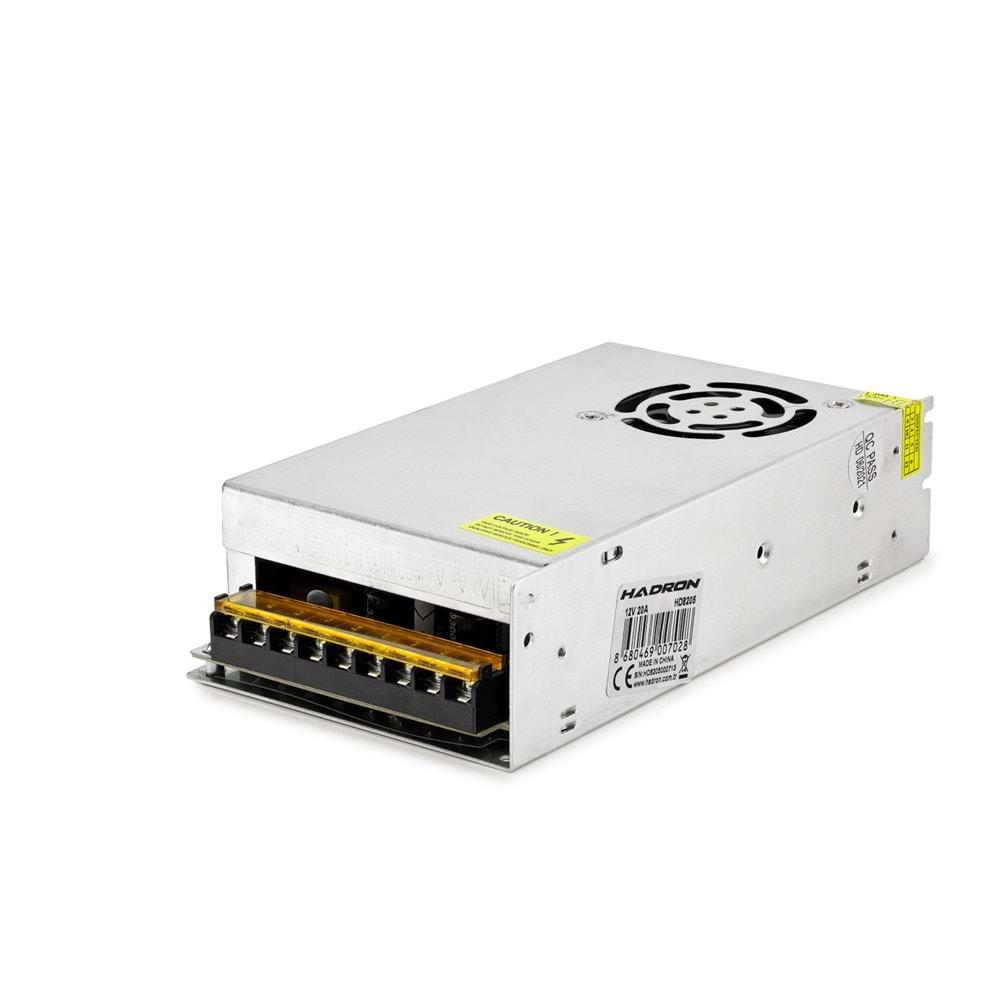 HADRON HD8205 ADAPTÖR METAL 12V 20A 20*11*5CM