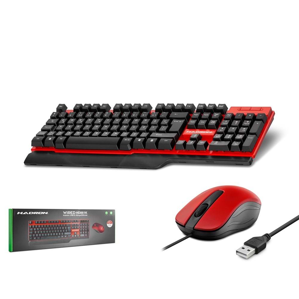 HADRON HD861K KLAVYE & MOUSE SET KABLOLU Q