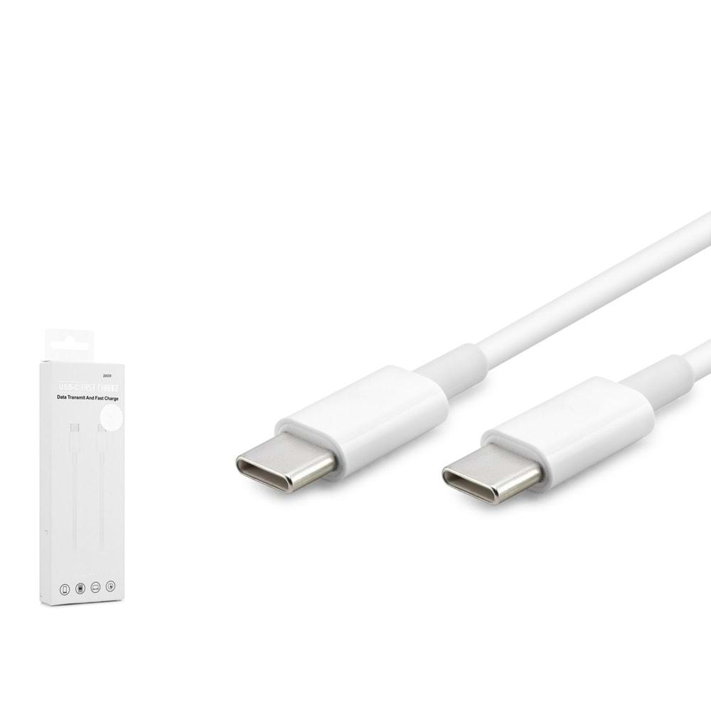 Hadron Hdx1054 Type-C Kablo 3A Hızlı Şarj (Macbook) 2M Beyaz