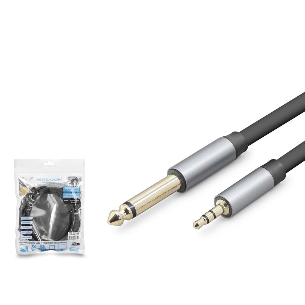 Hadron Hdx1080 3.5Mm To 6.5Mm Kablo Enstrüman Gitar 3M Siyah
