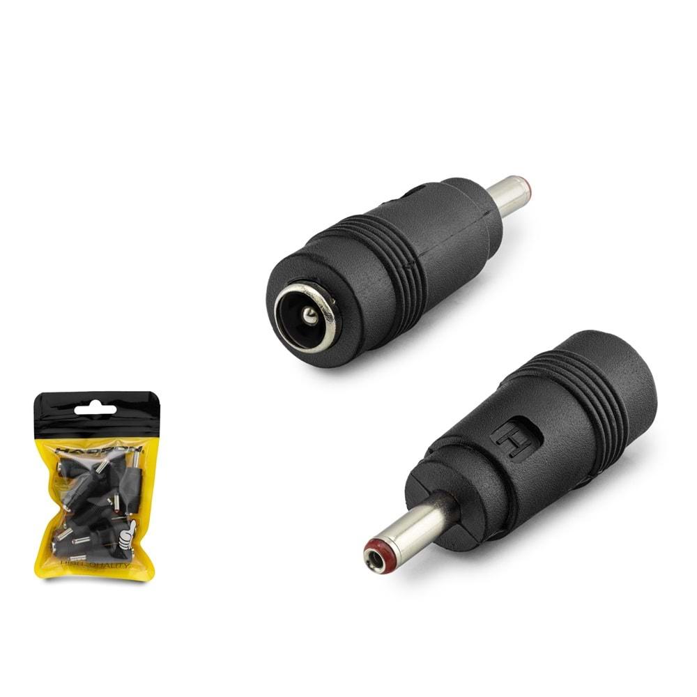 Hadron Hdx1314 Power Jak Çevirici 3.5*1.35 To 5.5*2.5 F 10Lu Paket Siyah