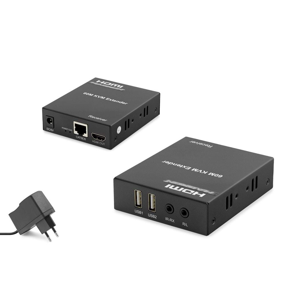 HADRON HDX1345 EXTENDER HDMI KVM 60MT