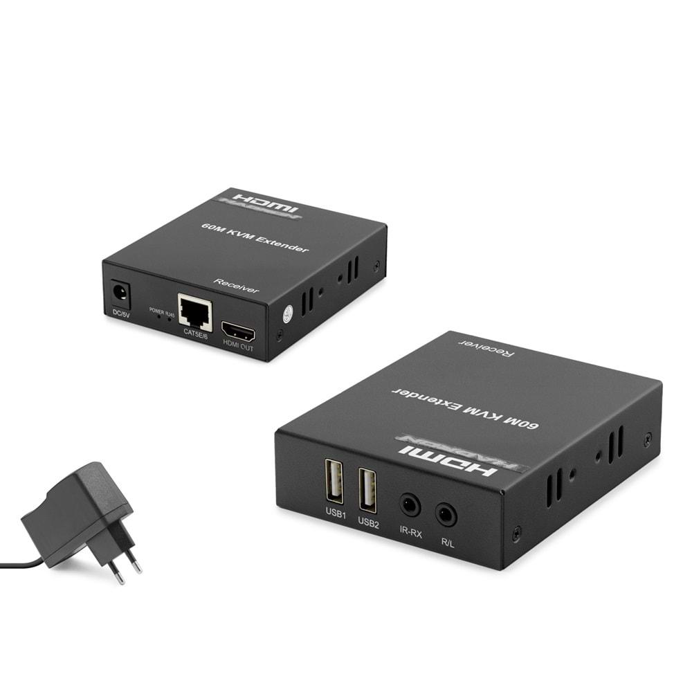 Hadron Hdx1345 Hdmi Kvm Extender 60M Siyah