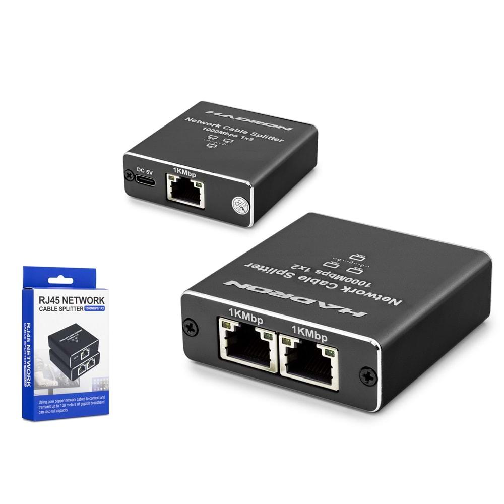 HADRON HDX1347 NETWORK SPLITTER GIGABIT RJ45 1000Mbps 1GİRİŞİ 2ÇIKIŞ