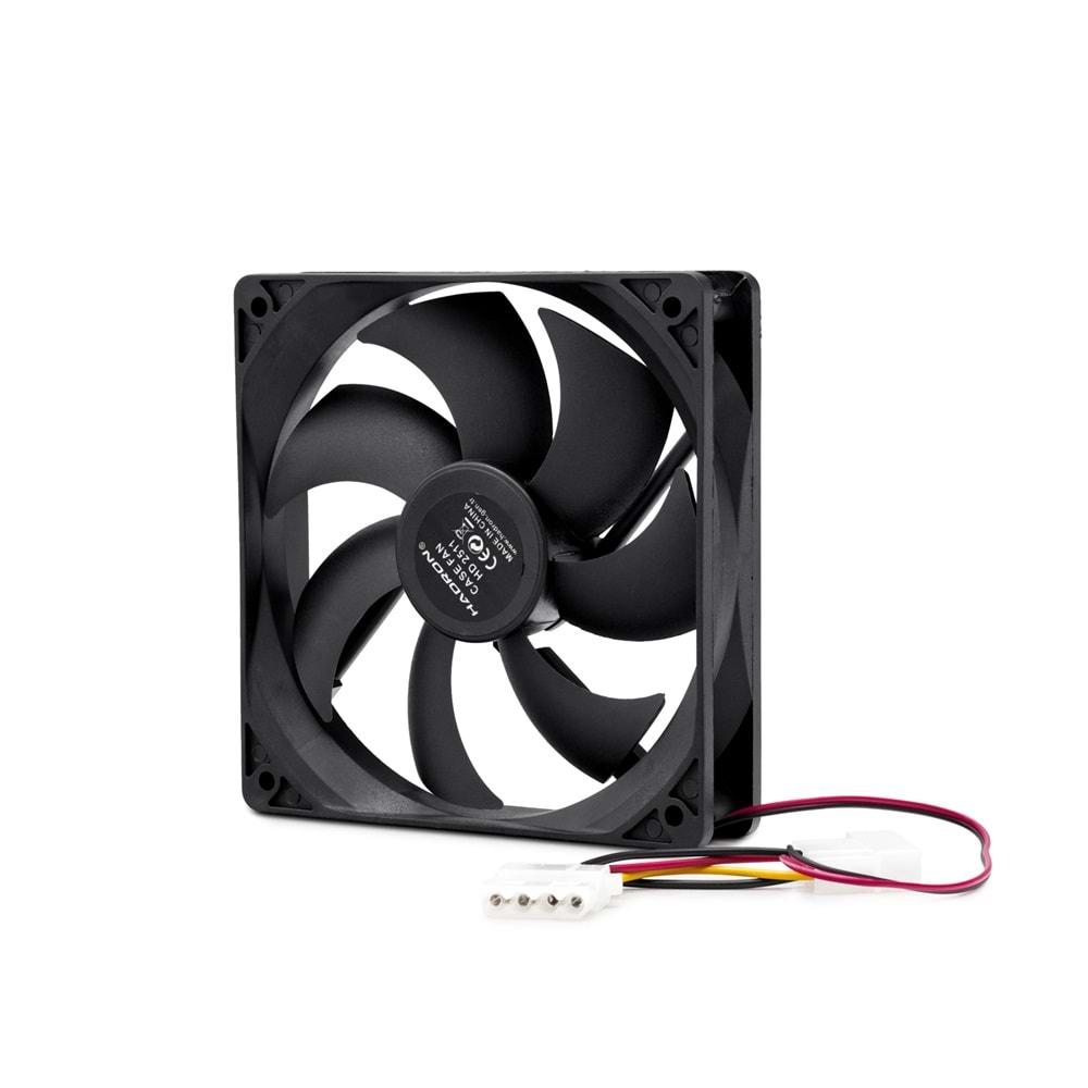 HADRON HDX1501 KASA FANI 12CM 4PIN SİYAH