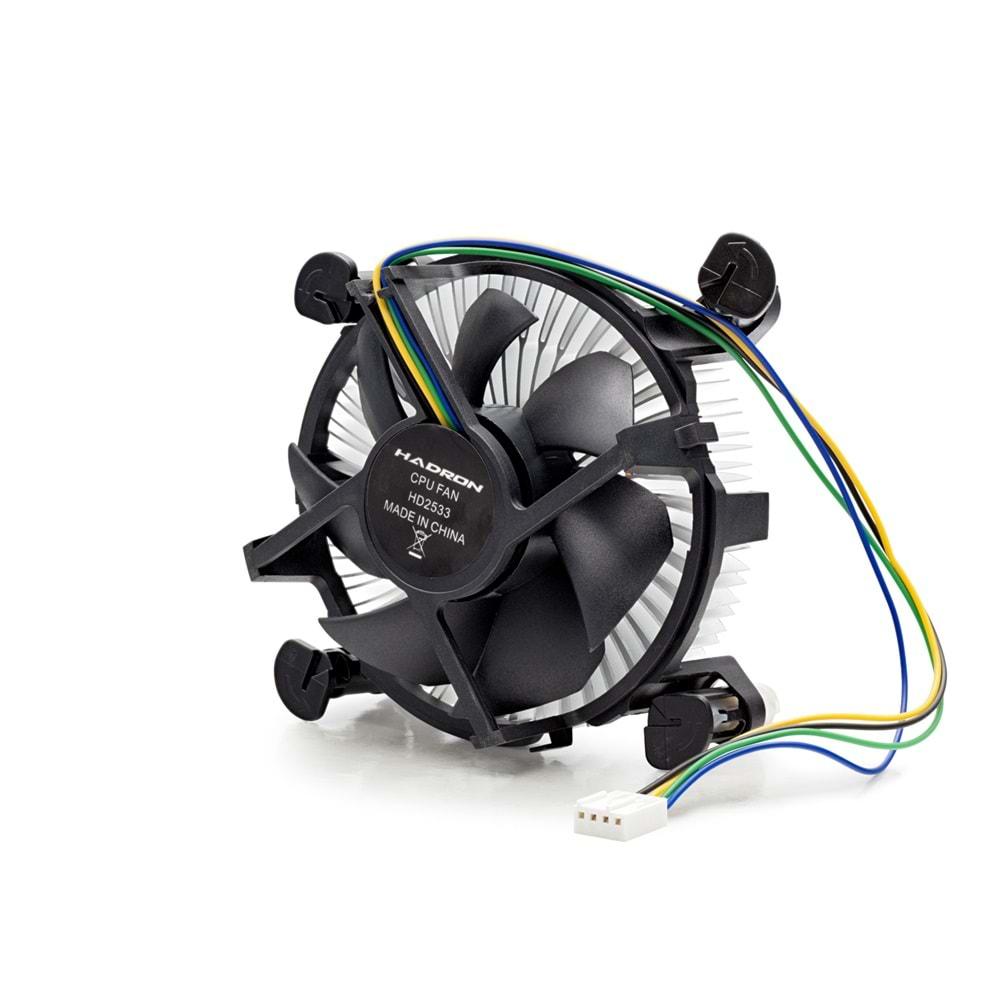 HADRON HDX1515 UNIVERSAL CPU FAN1 775 12CM SİYAH