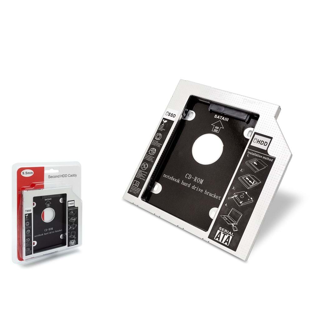 HADRON HDX1754 HDD CADDY KIZAK ATA 12.7MM SILVER