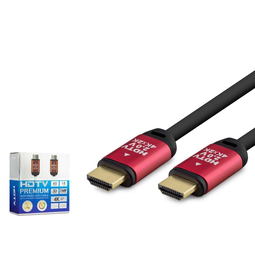 HADRON HDX2036 HDMI KABLO 4K KUTULU PVC SİYAH 20MT