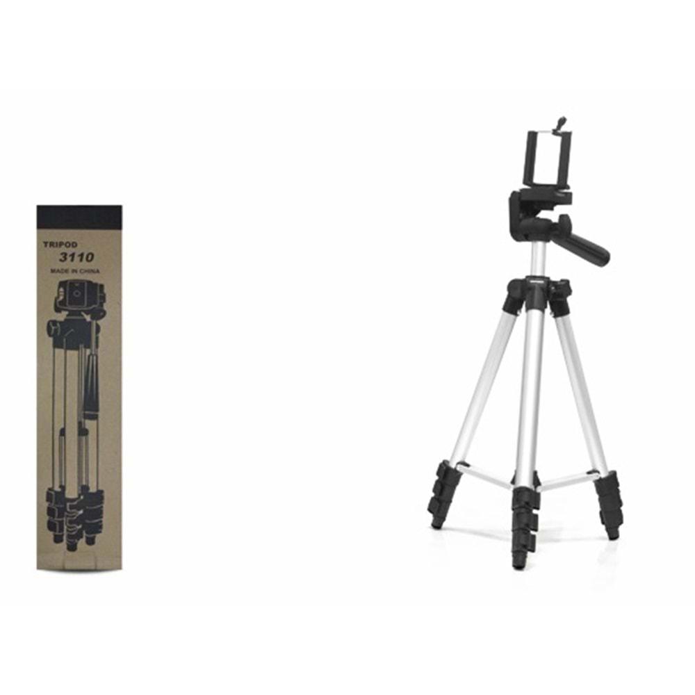 HADRON HDX3110 TRIPOD TELEFON TUTUCU 100CM SILVER