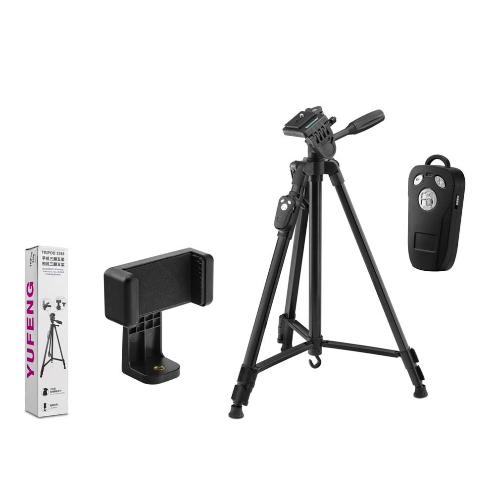 HADRON HDX3388 BLUETOOTH TRIPOD TELEFON TUTUCU 140CM SİYAH