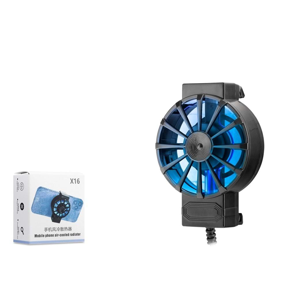 Hadron Hdx4603 Telefon Soğutucu Fan Led Klips Led Siyah