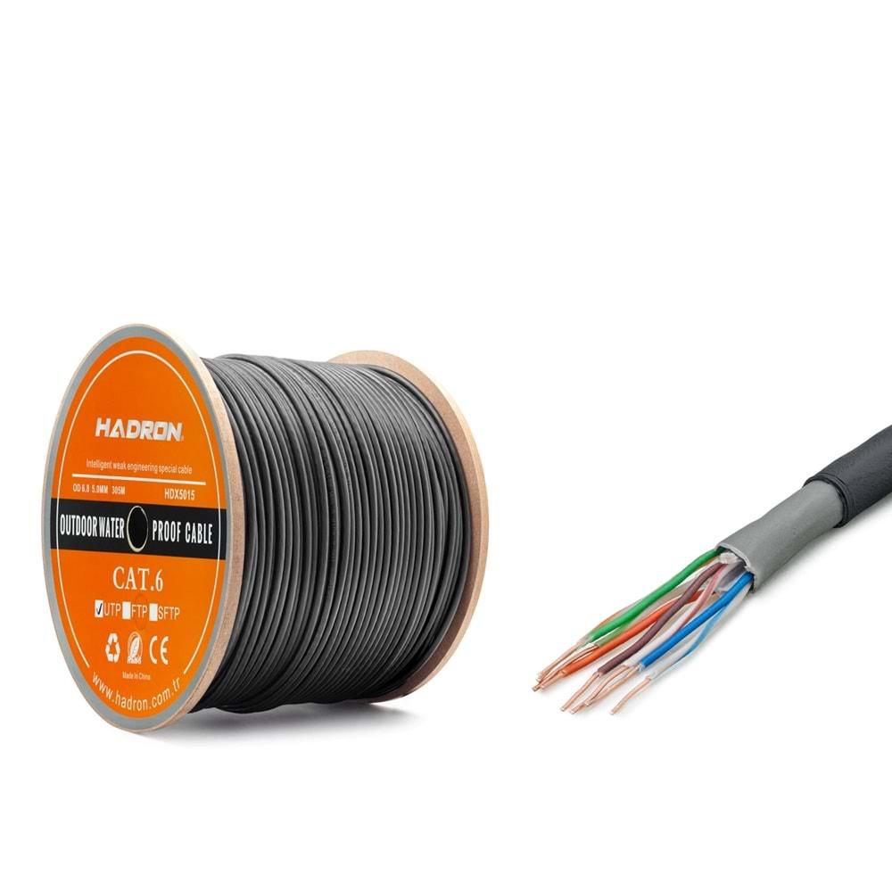 HADRON HDX5015 KABLO CAT6 305MT 24AWG 0.511MM OD6.5 DIŞ MEKAN