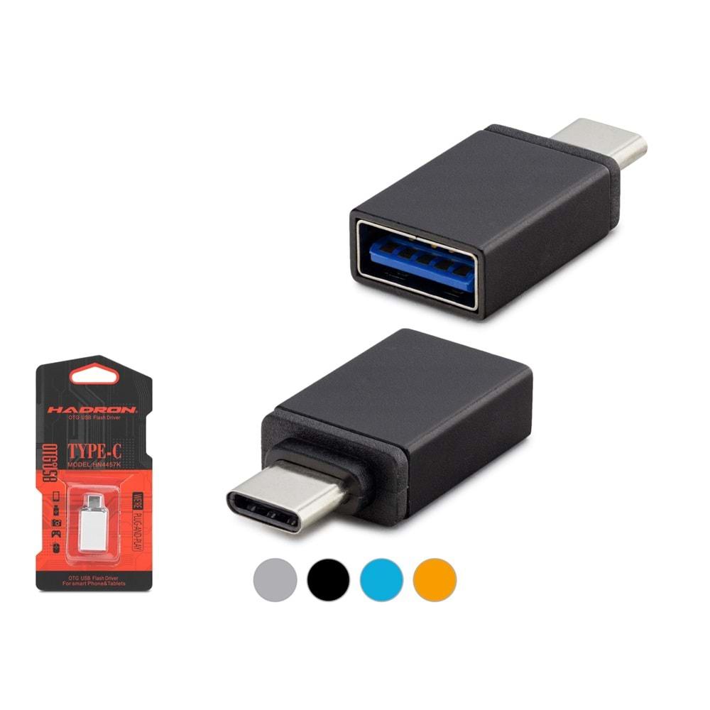 HADRON HDX5051 TYPE-C (M) TO USB (F) ADAPTÖR OTG KUTULU METAL ÇOK RENKLİ