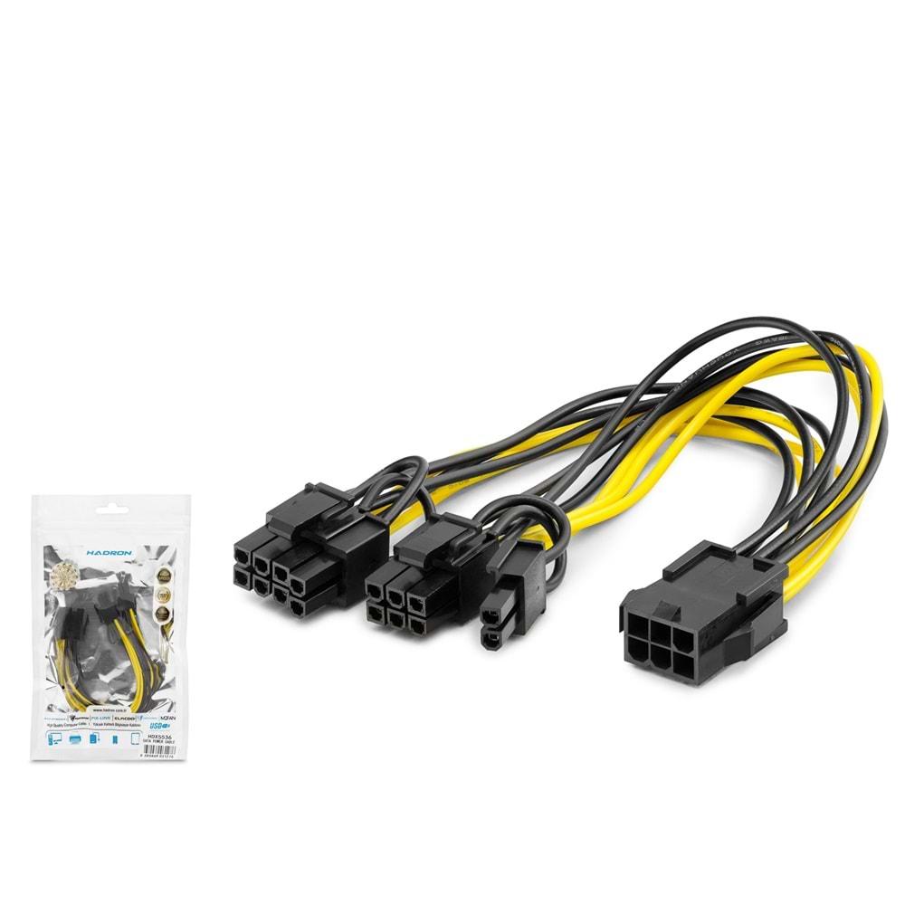 HADRON HDX5536 SATA POWER KABLO POŞETLİ 2IN1 SİYAH