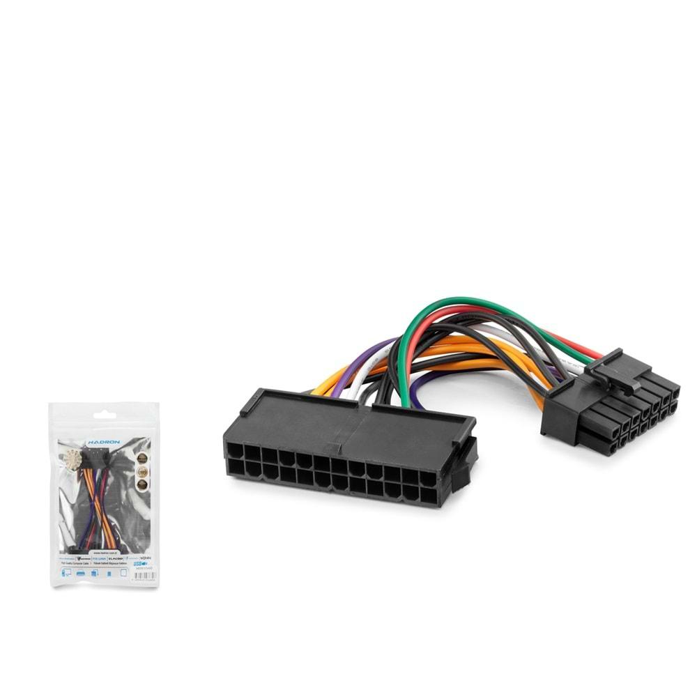 HADRON HDX5560 PSU 24 PIN TO ATX 14 PIN ADAPTÖR POŞETLİ SİYAH