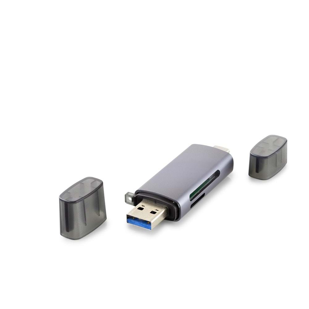 HADRON HDX7031 USB+TYPE-C CARD READER USB 3.0