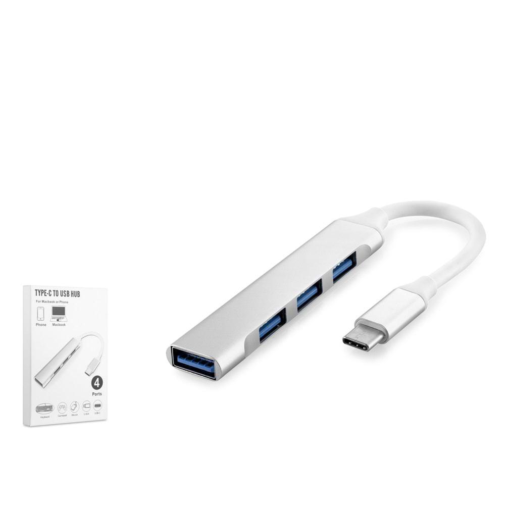 HADRON HDX7032 USB HUB TYPE-C 4 PORT