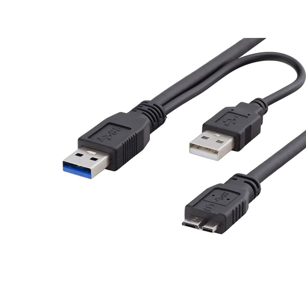 Hadron Hdx7528 Usb3.0+Usb2.0 To Note4 Hdd Kablo Siyah 60Cm Siyah