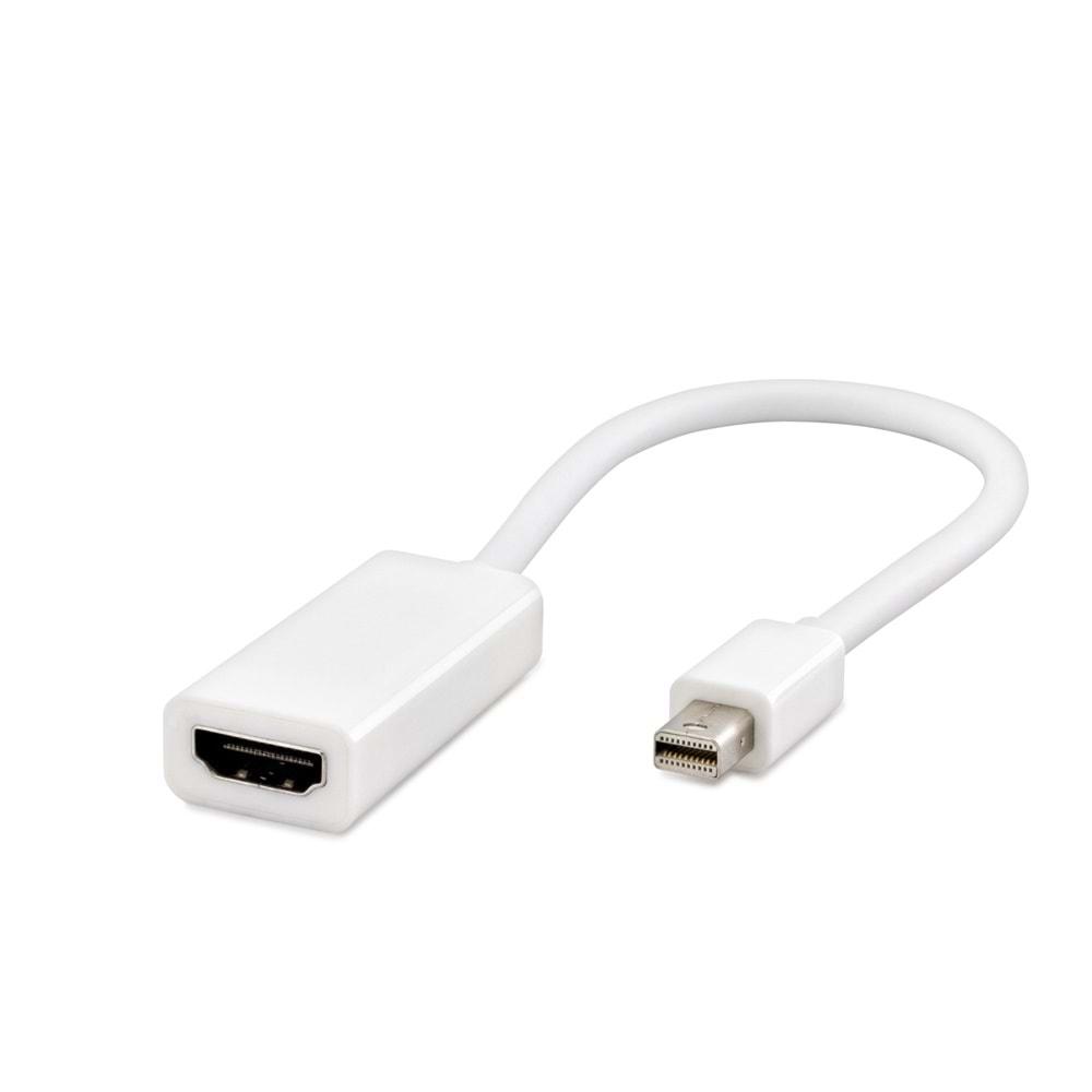 HADRON HDX7761 DISPLAY MINI (M) TO HDMI (F) ADAPTÖR BEYAZ