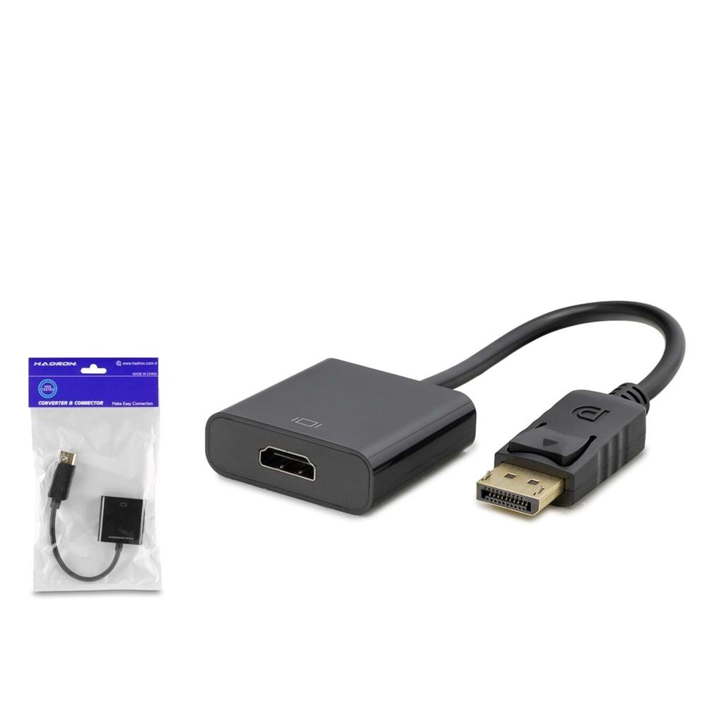 HADRON HDX7767 DISPLAY (M) TO HDMI (F) ADAPTÖR 4K 30HZ SİYAH