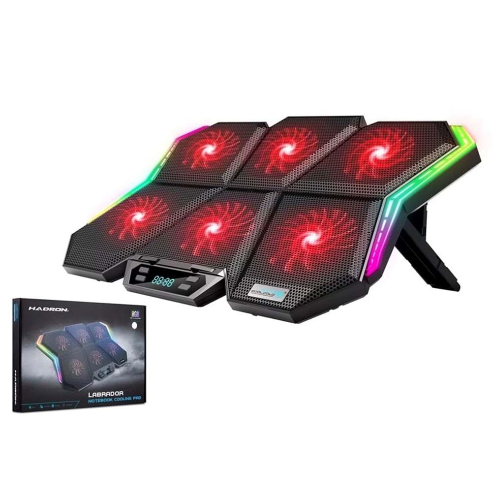Hadron Labrador Notebook Soğutucu Rgb Siyah