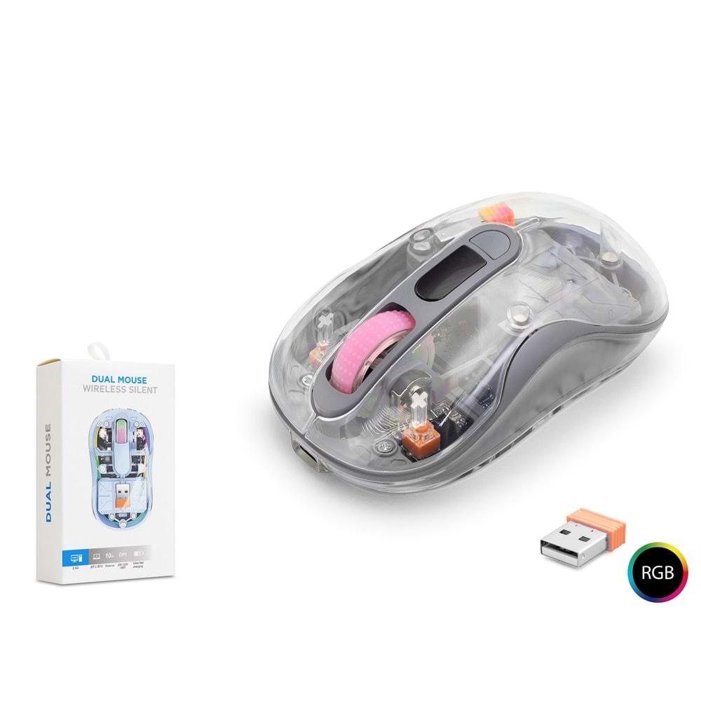 Nodar Nd1205gr Wireless Şeffaf Mouse Gri