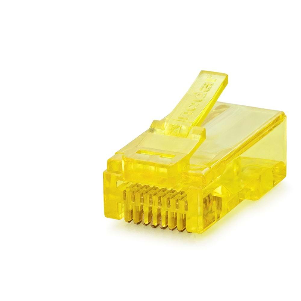 Nodar Nd2400 Cat6 Konnektör Ezrj45 100Lü Plastik Kutu Sarı