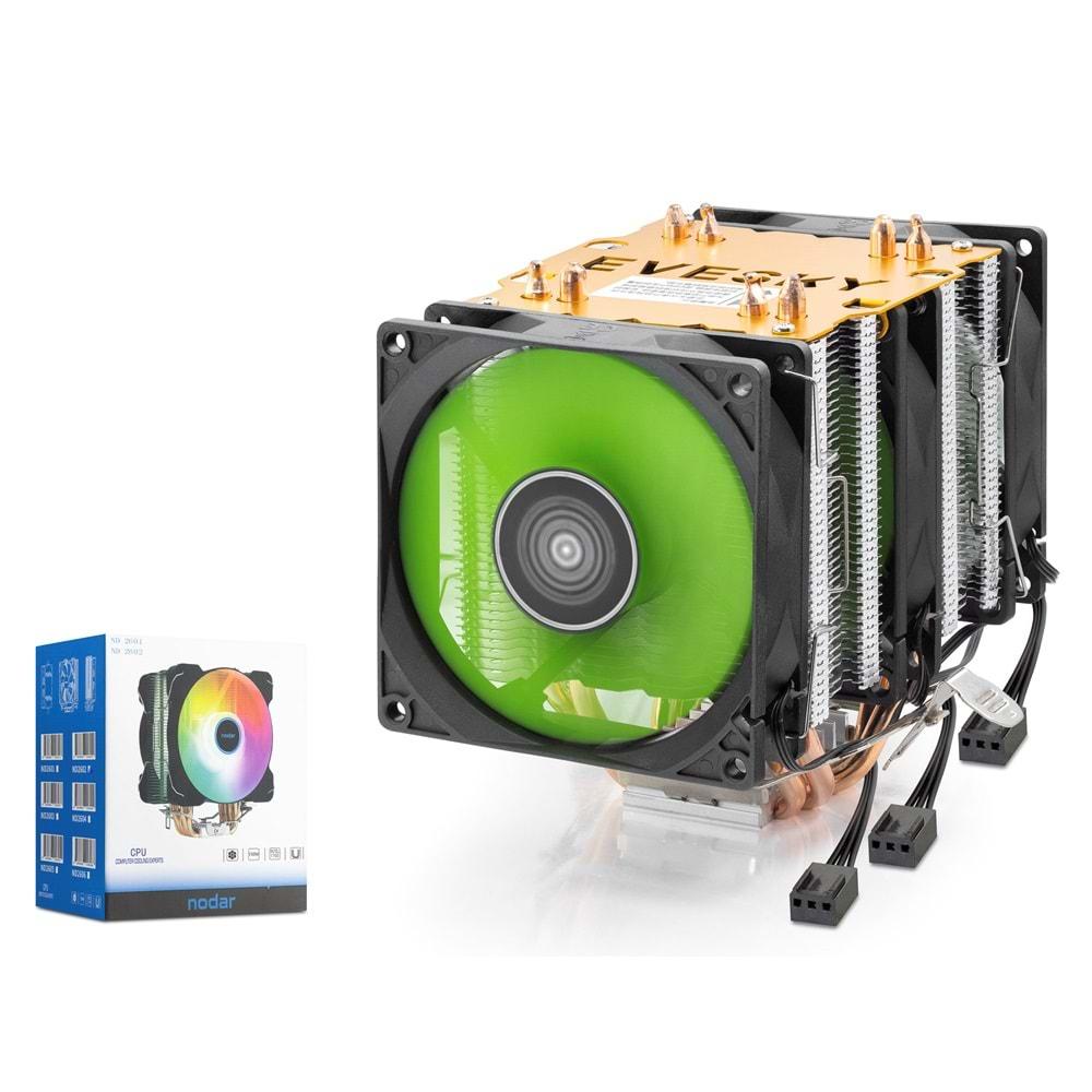 Nodar Nd2605 Cpu İşlemci Kule Fan*3 6 Bakırlı 600 Serisi