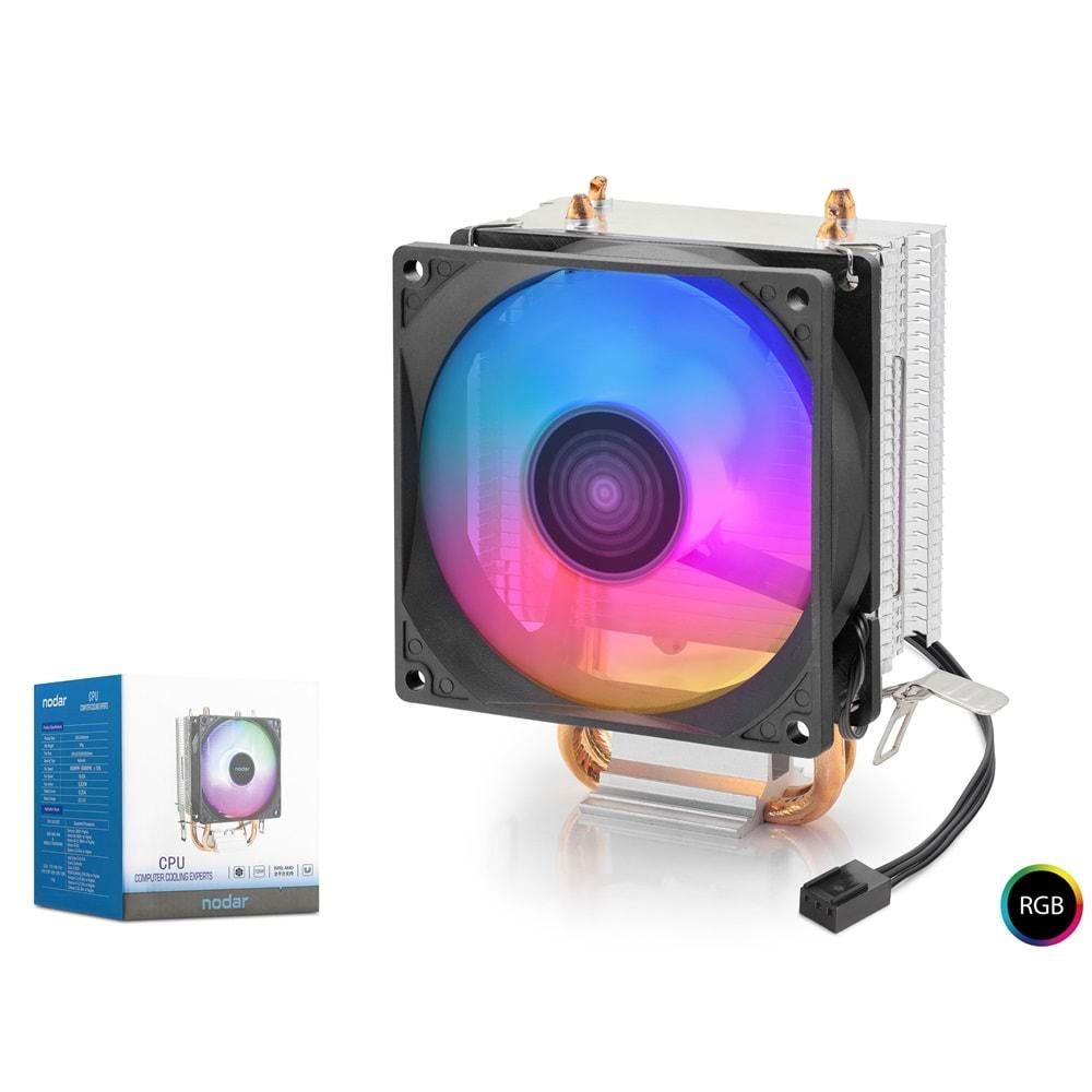 Nodar Nd2608 Cpu İşlemci Fan 2 Bakırlı Rgb