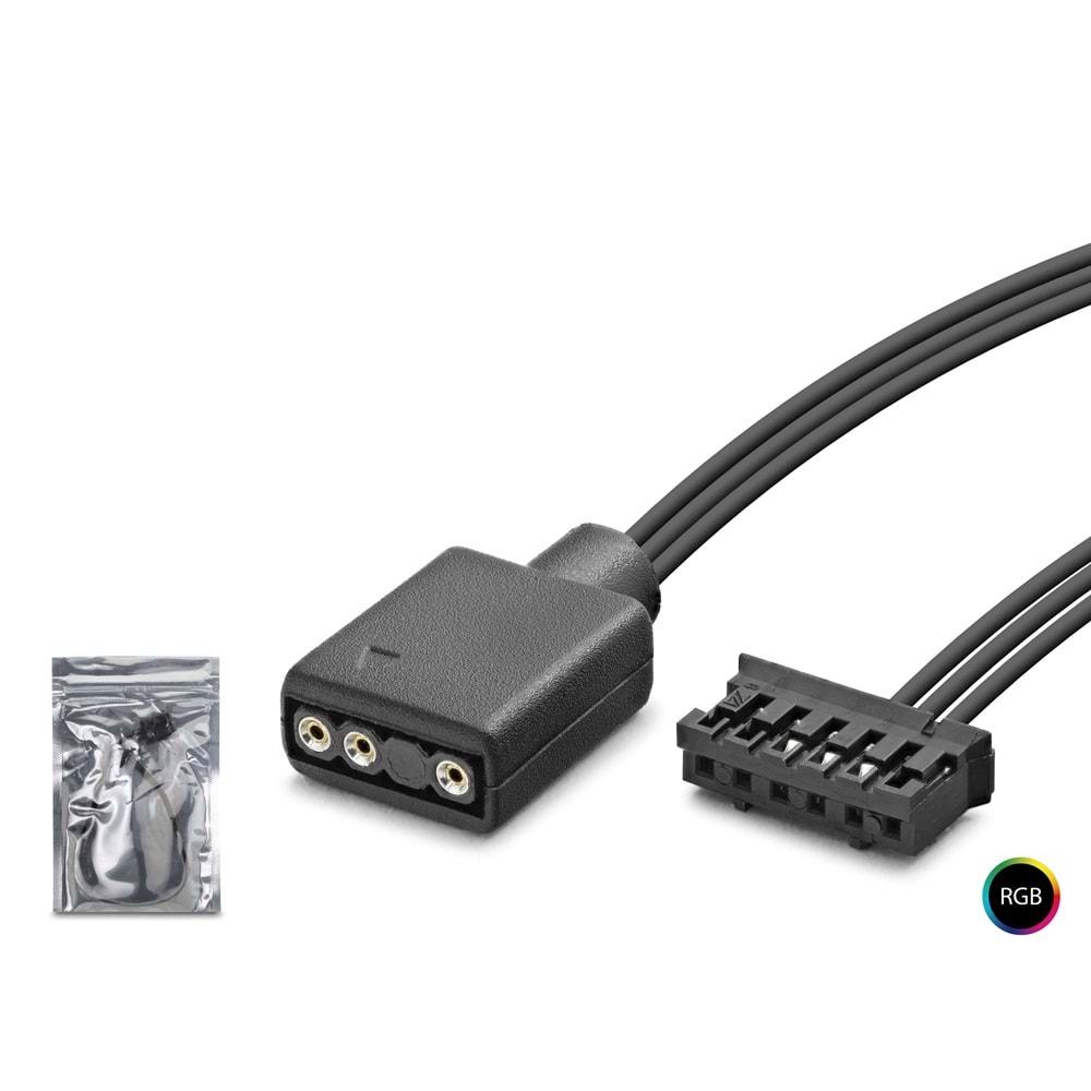 Nodar Nd2809 Fan Kablosu 5V 3A/6 Pin Çevirici Argb Siyah