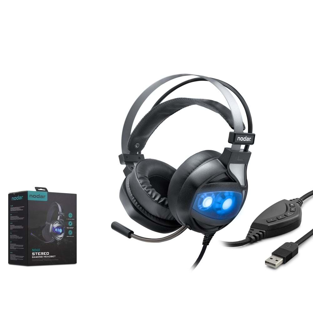 Nodar Nd60 Gaming Kulaklık Usb 7.1 Ps4 Led Siyah