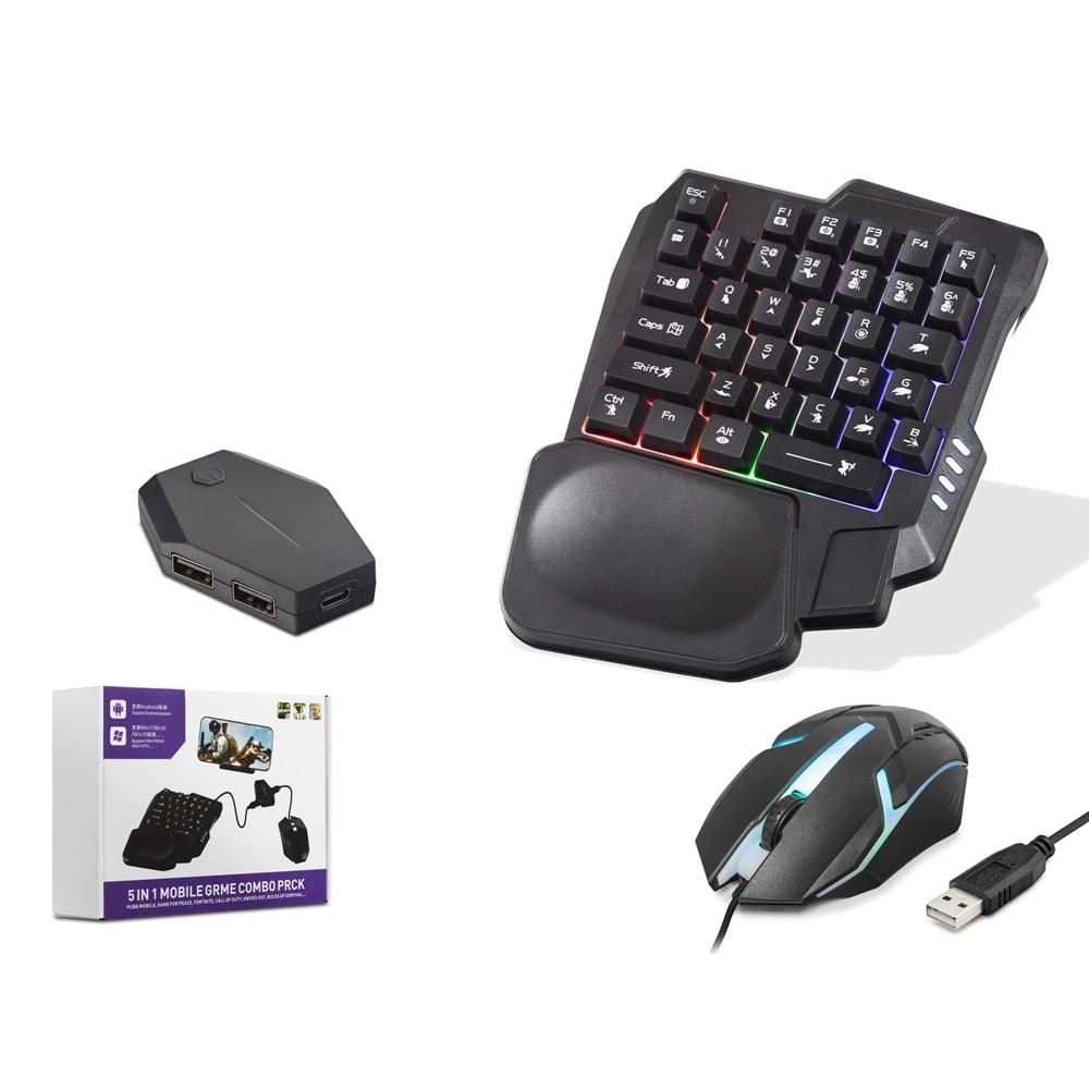 Nodar Nd762 Pubg Mobile Klavye Mouse Konsol Dönüştürücü Siyah