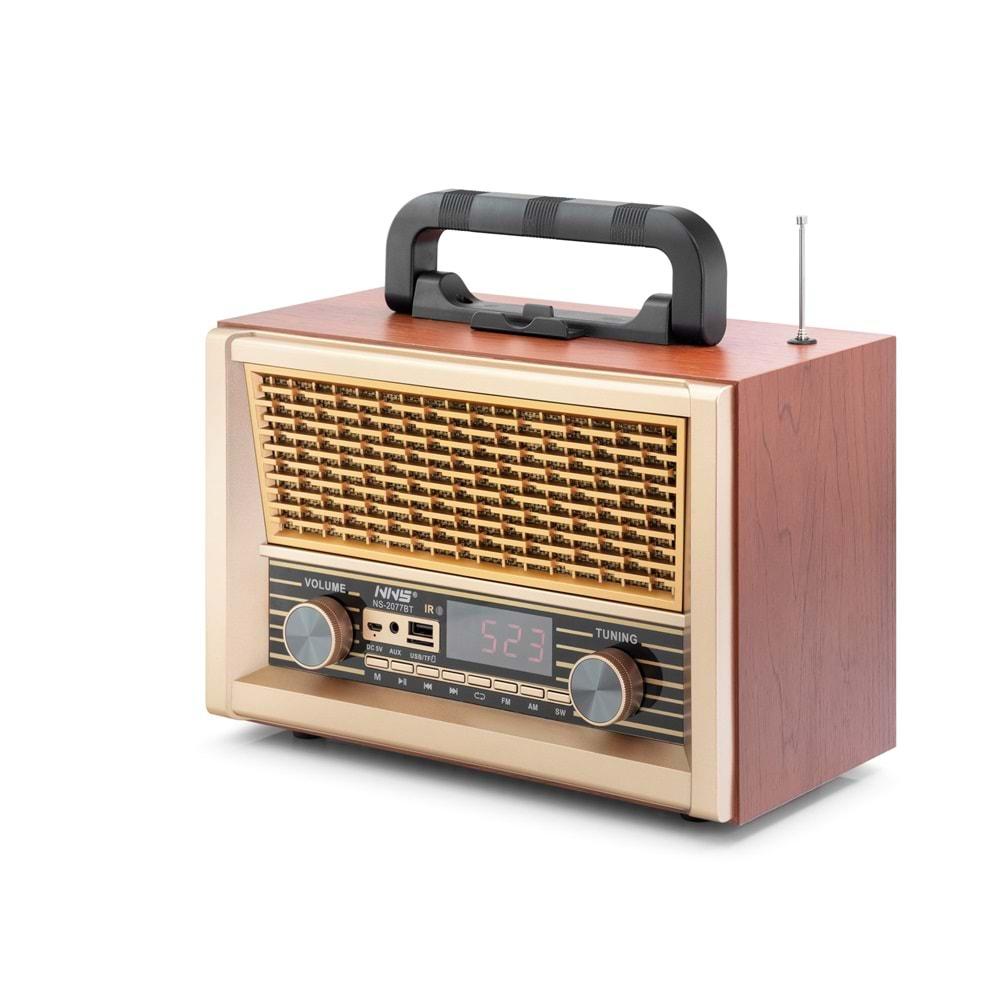 Nns Ns2077Bt Bluetooth Nostalji Speaker 280*141*210mm