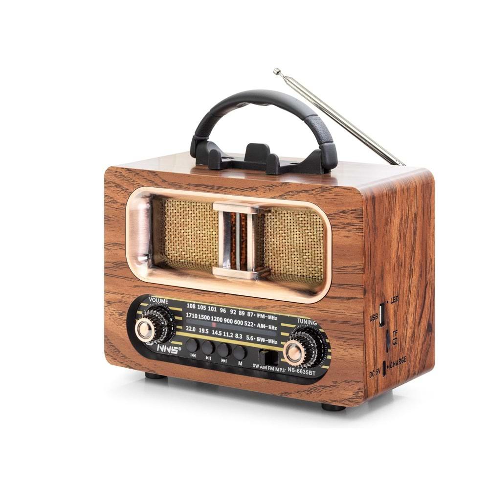 Nns Ns6635Bt Bluetooth Nostalji Speaker 200*104*152mm