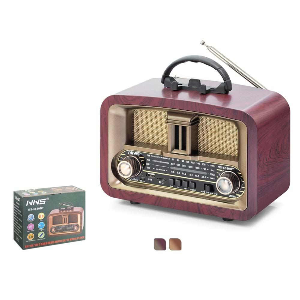 Nns Ns6650Bt Bluetooth Nostalji Speaker 248*117*185mm