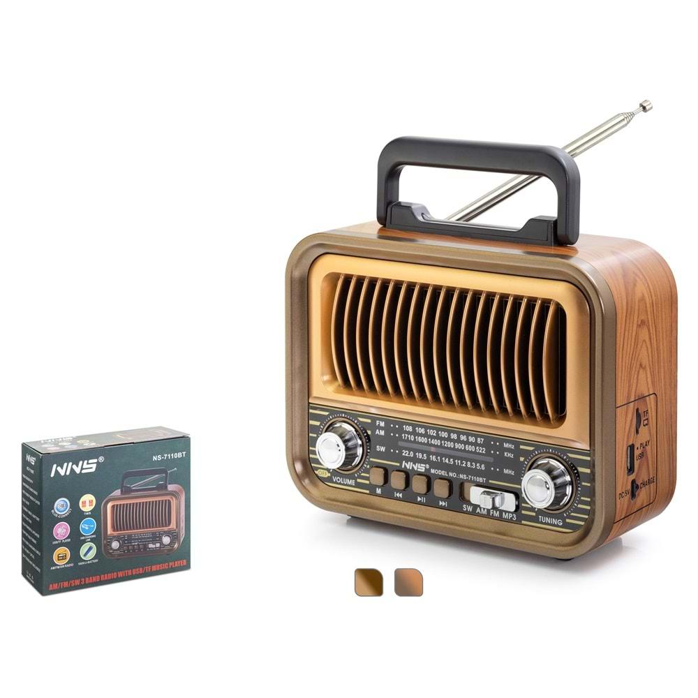 Nns Ns7110Bt Bluetooth Nostalji Speaker 200*102*145Mm