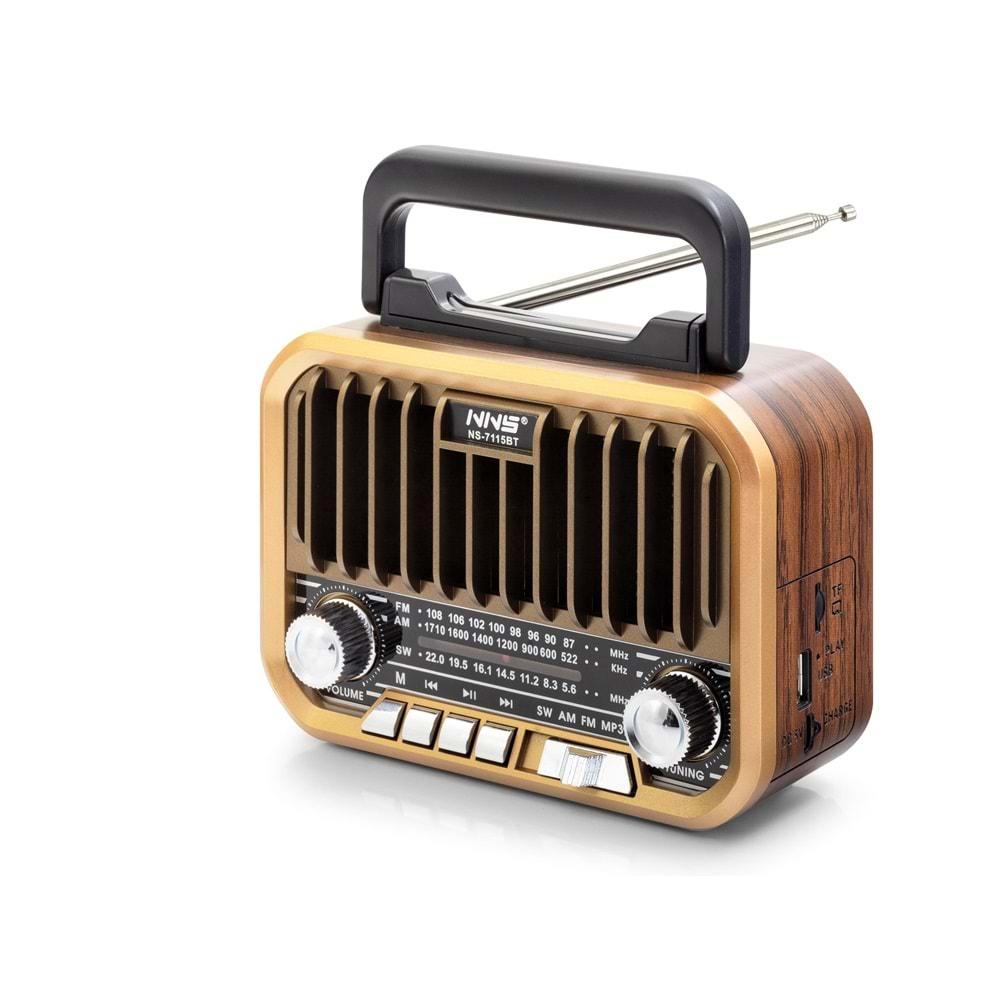 Nns Ns7115Bt Bluetooth Nostalji Speaker 165*69*119mm