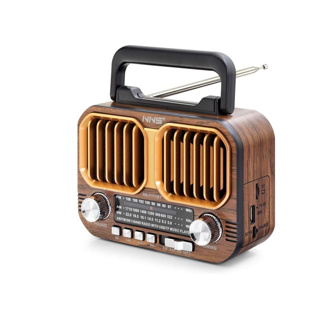 Nns Ns7117Bt Bluetooth Nostalji Speaker 165*69*119mm