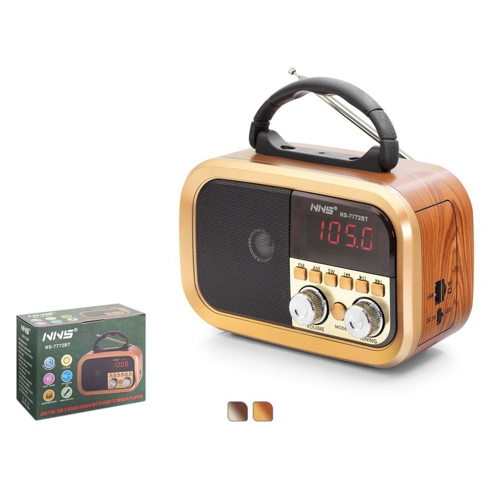 Nns Ns7772Bt Bluetooth Nostalji Speaker 184*89*134mm