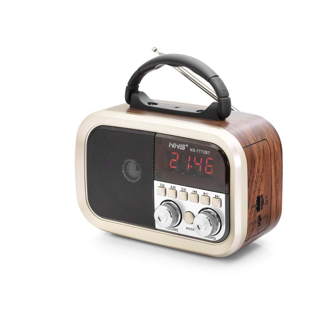 Nns Ns7772Bt Bluetooth Nostalji Speaker 184*89*134mm