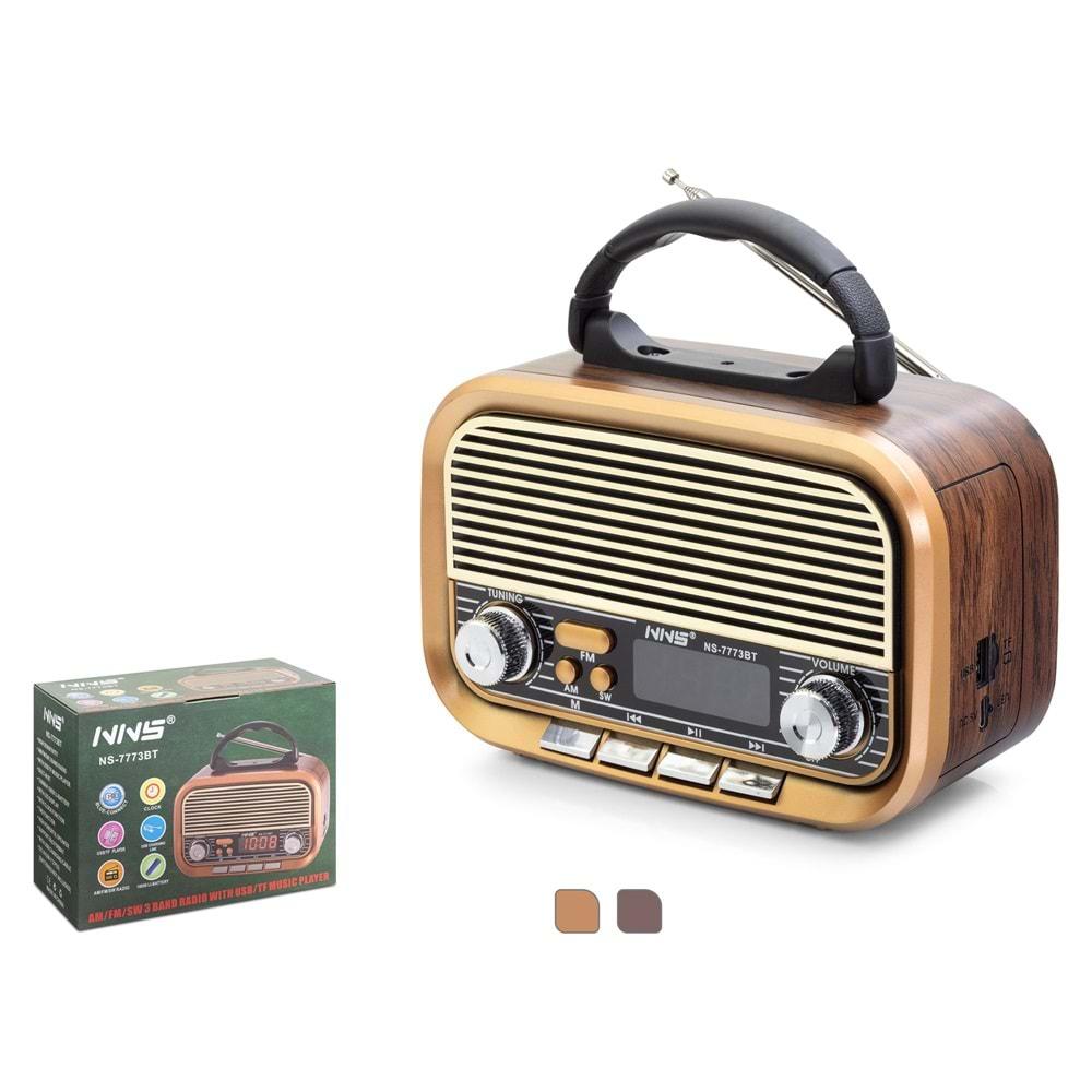 Nns Ns7773Bt Bluetooth Nostalji Speaker 200*102*145Mm