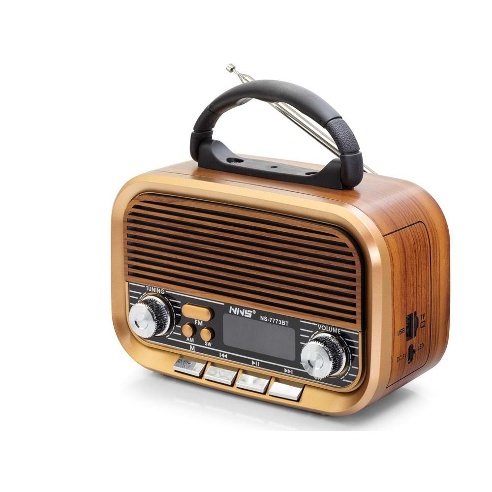 Nns Ns7773Bt Bluetooth Nostalji Speaker 200*102*145Mm