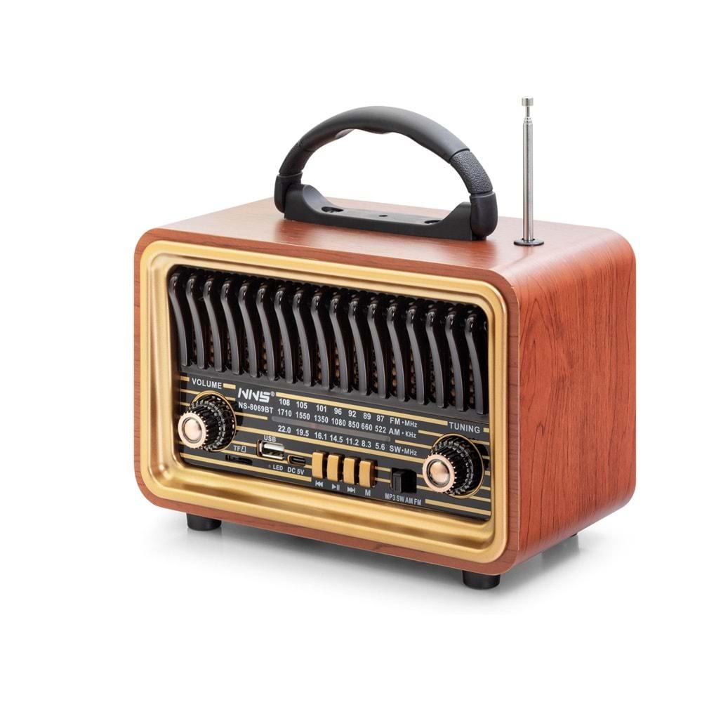 Nns Ns8069Bt Bluetooth Nostalji Speaker 200*102*145mm